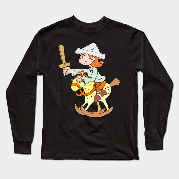 rocking horse Long Sleeve T-Shirt by drawn freehand